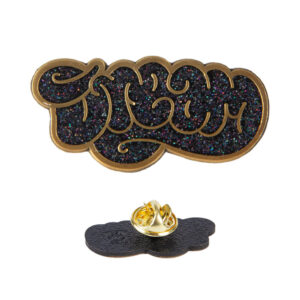 Dream Black Glitter Enamel Pins
