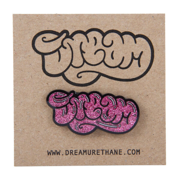 Dream Pink Enamel Pin on Backing Card