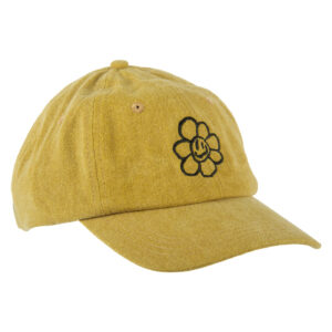 Dream Daisy Vintage Washed Classic Dad Hat in Yellow Angle View