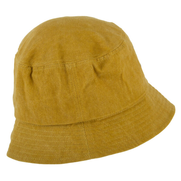 Daisy Vintage Washed Bucket Hat in Yellow Side View