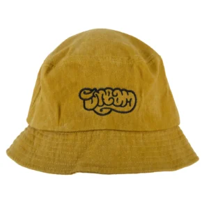 Dream Vintage Washed Bucket Hat in Yellow Front View