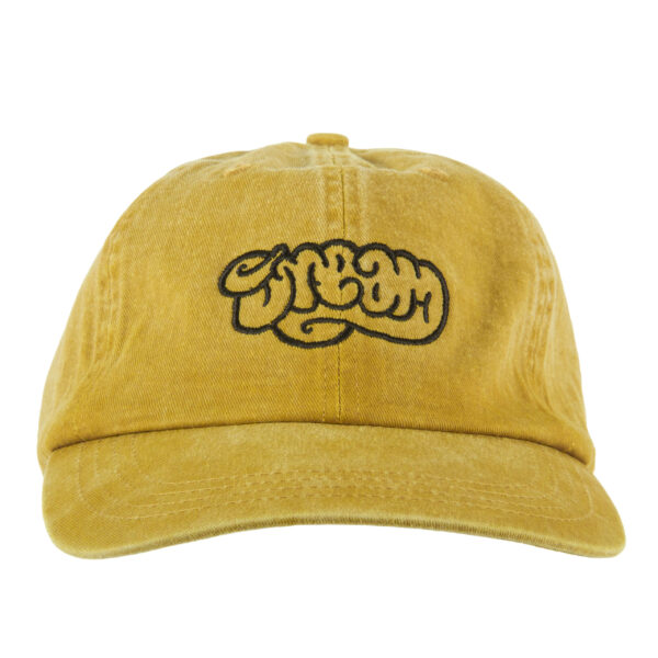 Dream Vintage Washed Classic Dad Hat in Yellow Front View