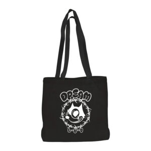 L-U-V Large Messenger Canvas Tote Bag - Black