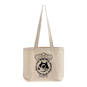 L-U-V Large Messenger Canvas Tote Bag - Natural