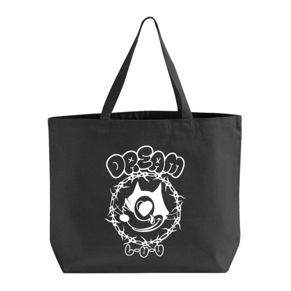 L-U-V Large Heavy Canvas Tote Bag - Black