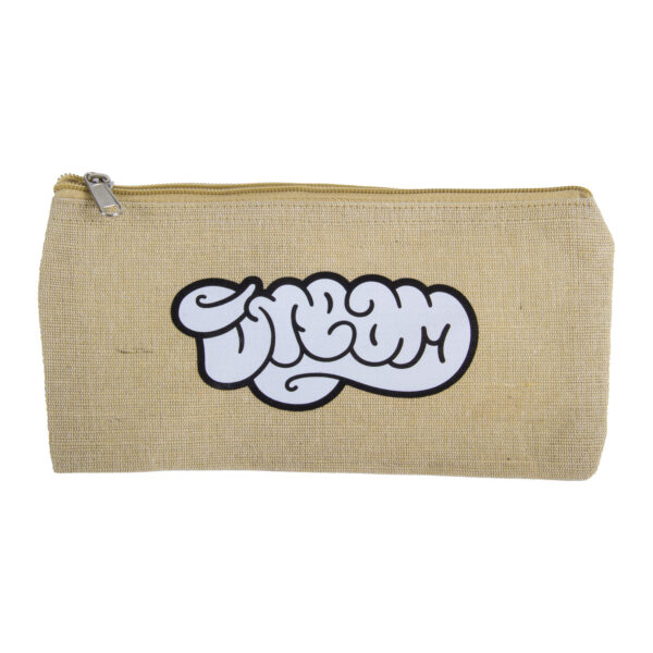 Dream Burlap Pouch with Zipper Closure