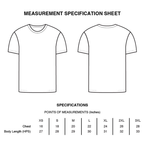 Dream Rider Tee - Cloud Rock Sizing Chart